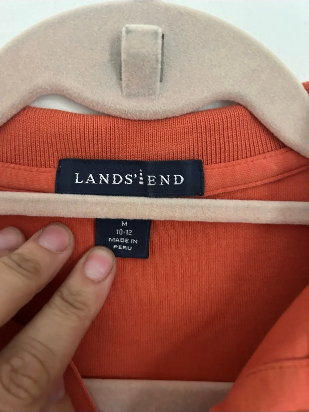 Lands' End Boys' Rust-Orange Short Sleeve Polo